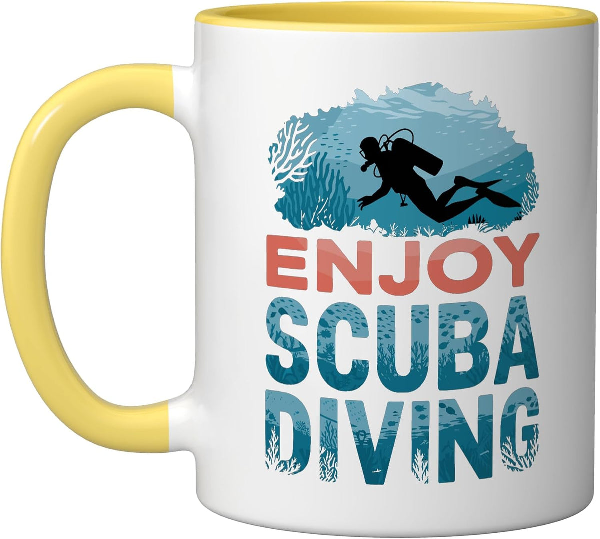 Enjoy Scuba Diving Under Water Divers Scuba Diver Ceramic Mug
