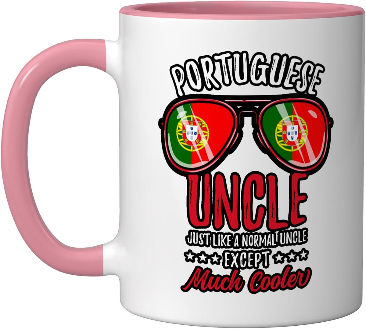 Cool Portuguese Uncle Sunglasses Portuguese Family Ceramic Mug