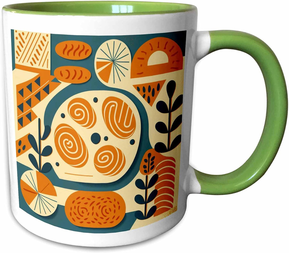 Mid-Century Design Elements Accentuate Ceramic Mug
