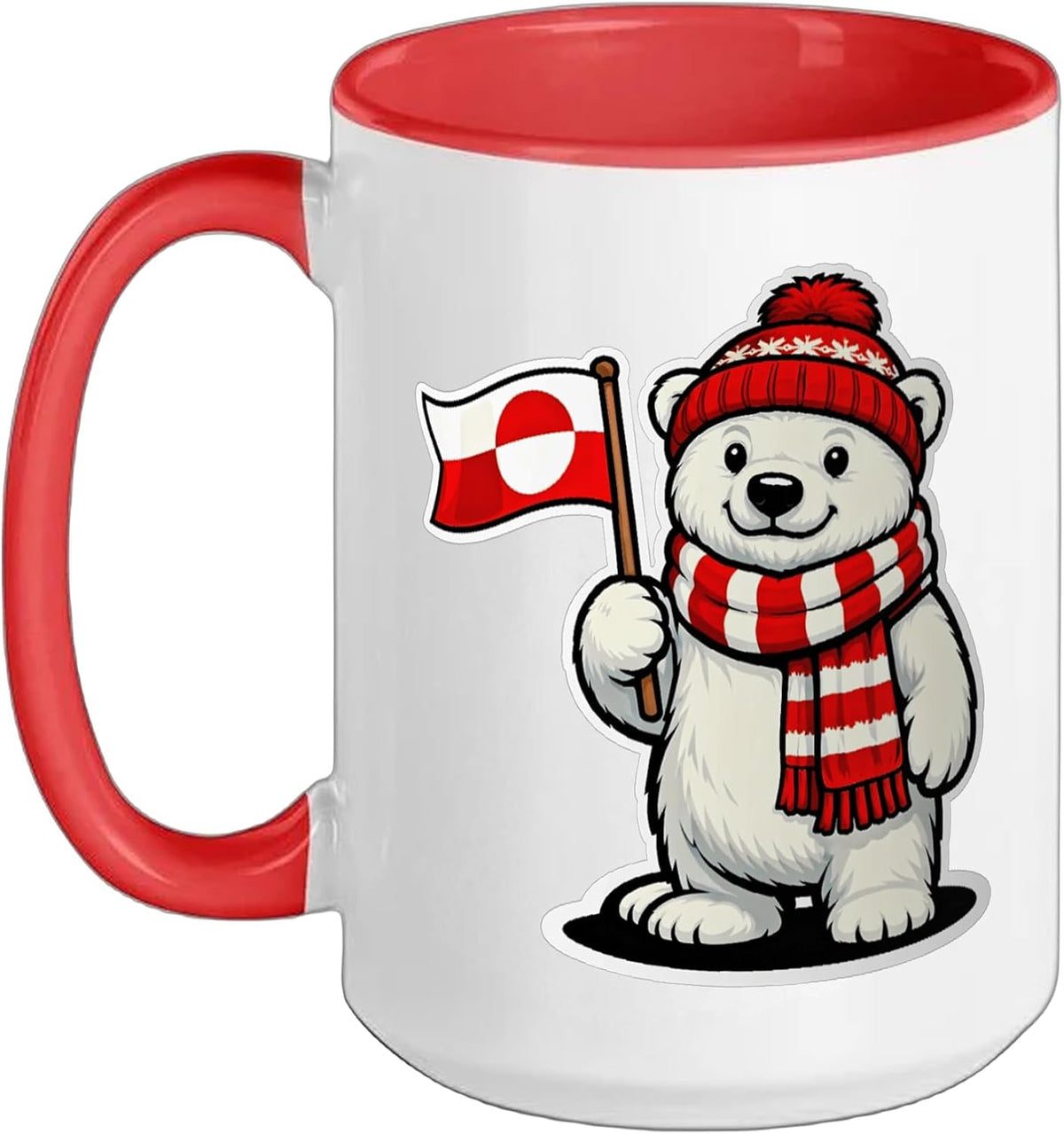 Funny Greenland Polar Bear Tee Denmark Design Graphic Ceramic Mug