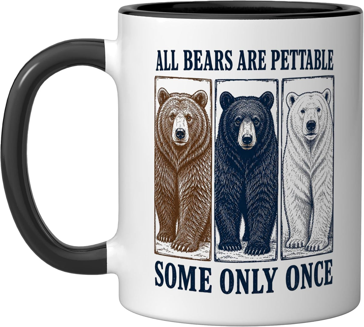 Humor Brown Polar Bear Ceramic Mug