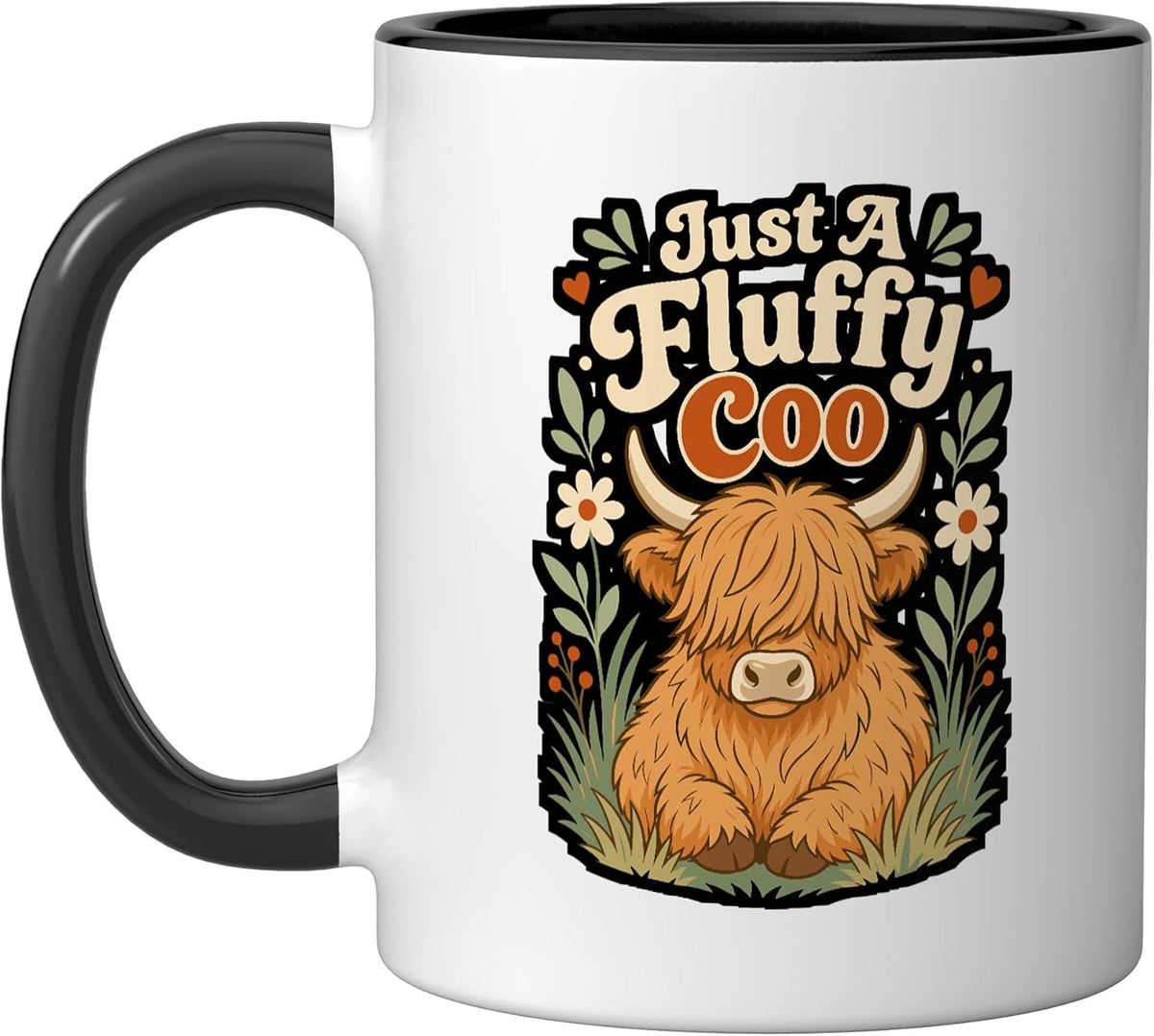 Just A Fluffy Coo Highland Cow Ceramic Mug