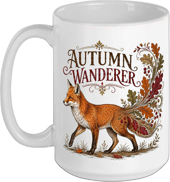 Vintage Fox Autumn Woodland Ceramic Mug