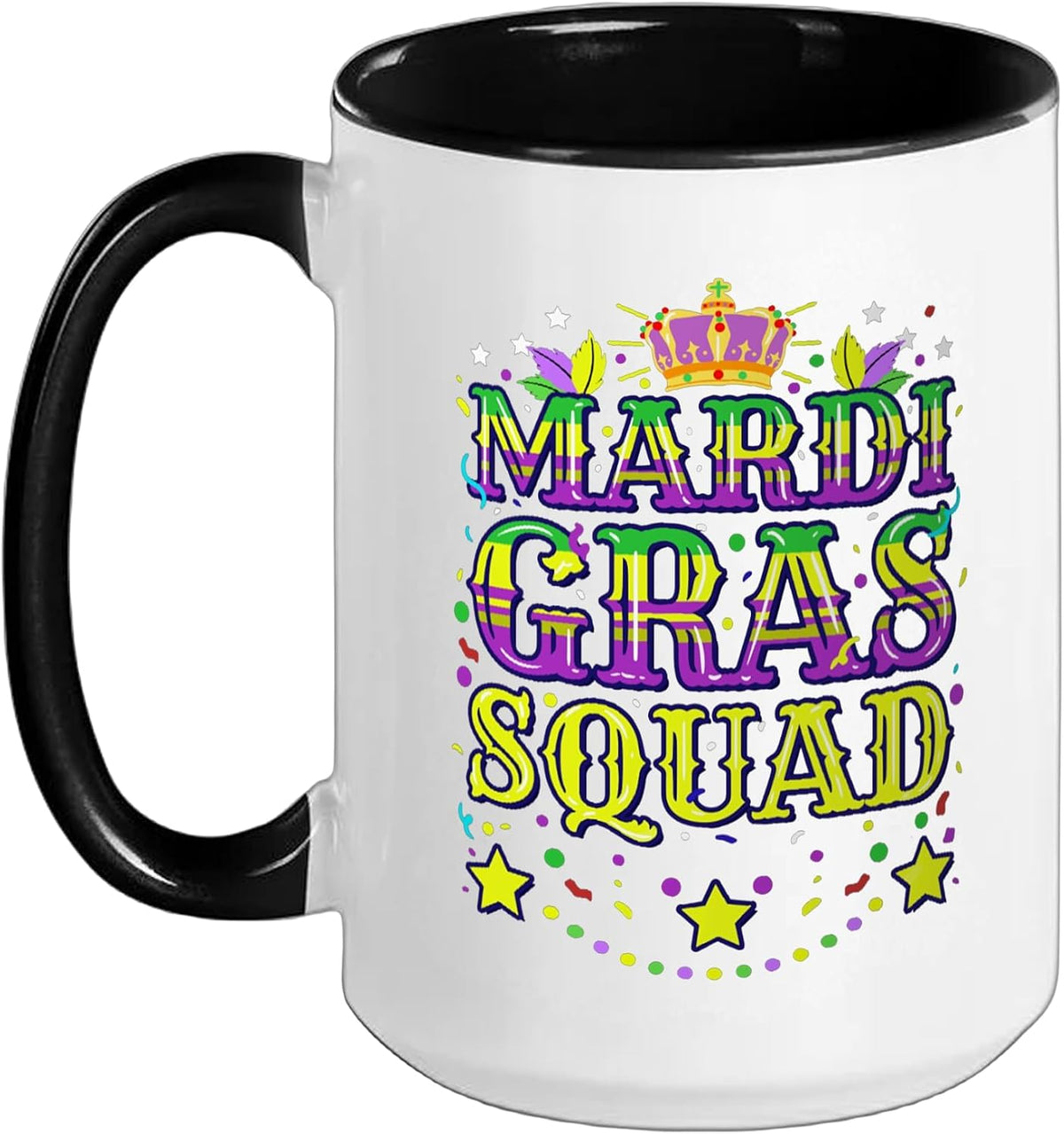 Mardi Gras Squad Mardi Gras Drinking Ceramic Mug