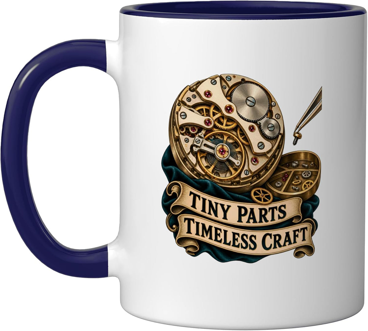 Tiny Parts Timeless Craft Watchmaker Horology Ceramic Mug