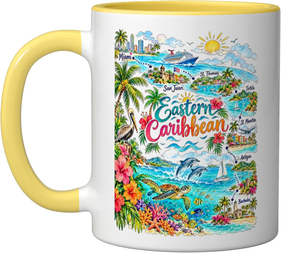 Eastern Caribbean Cruise Destinations Ports, St Maarten Ceramic Mug