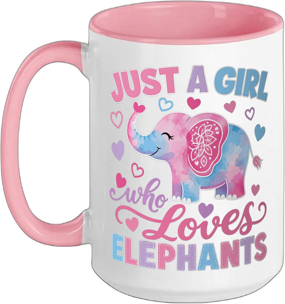 Cute Girl Elephants Ceramic Mug