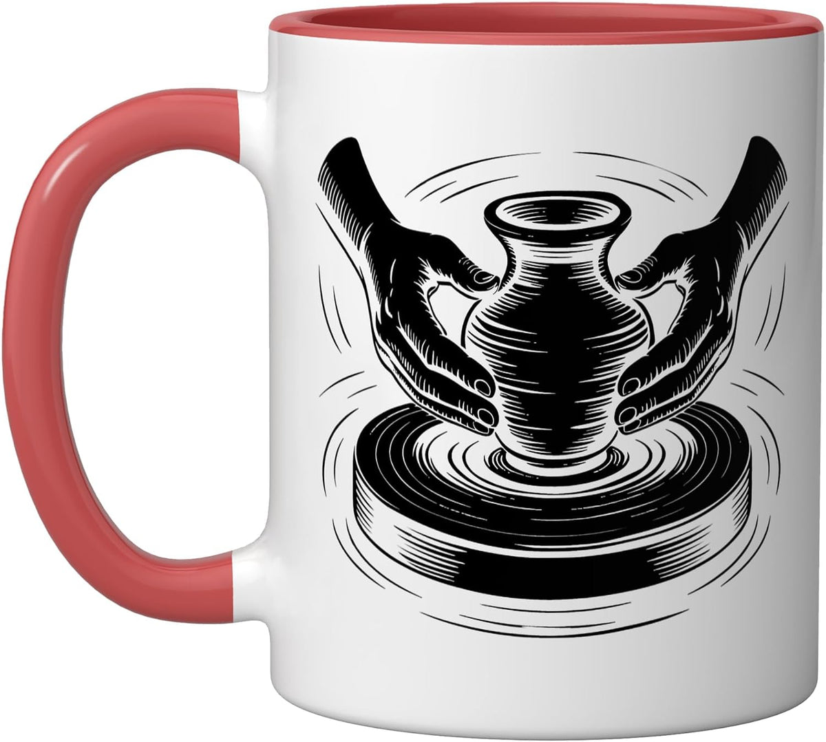 Clay Potter Kiln Fire Ceramics Studio Illustration Art Ceramic Mug