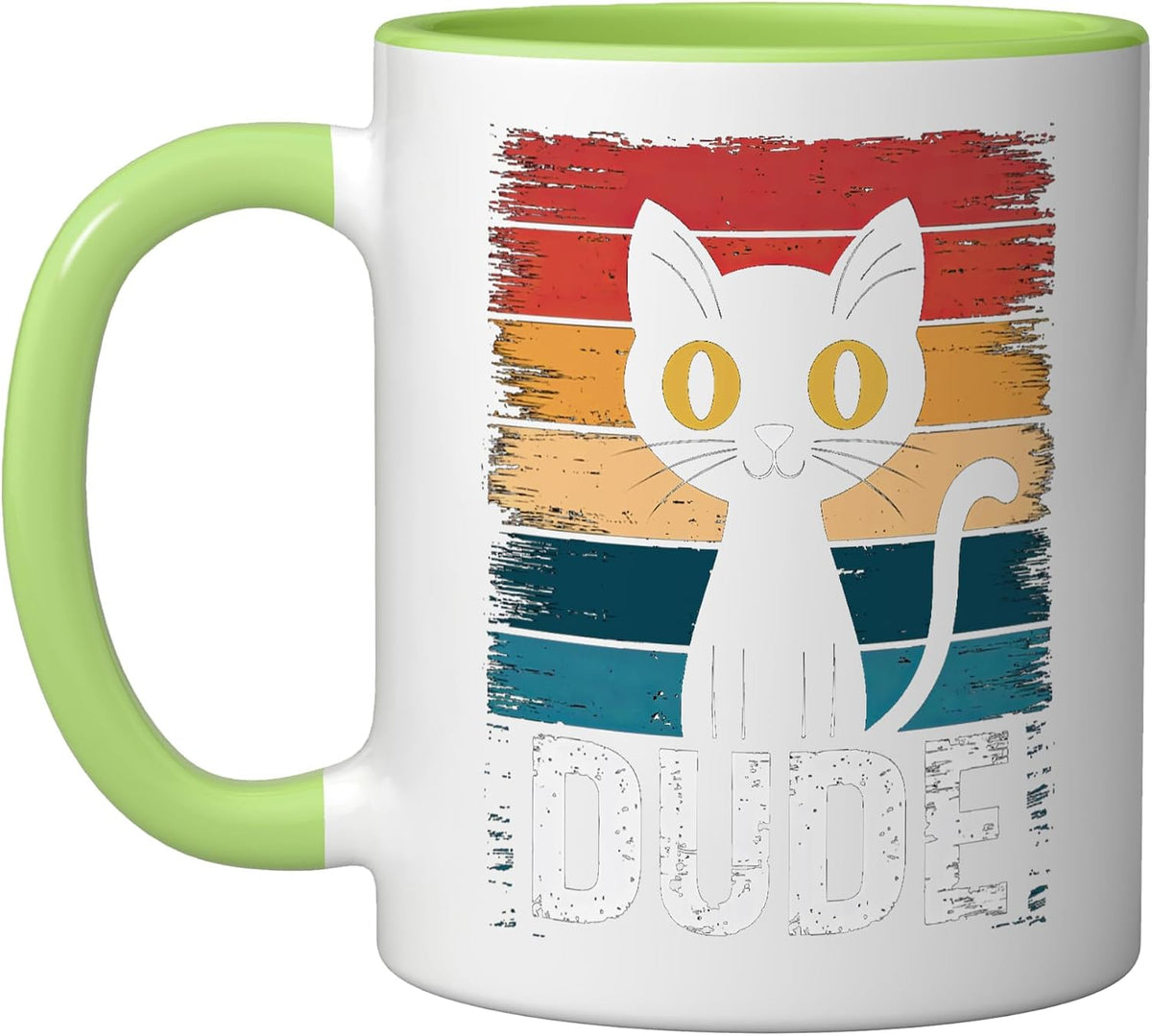 Cat Dude Cat Lovers Pet Catmom & Catdad Vintage Ceramic Mug