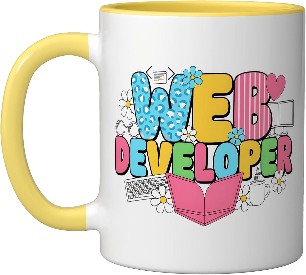 Web Developer Frontend Backend Full Stack Programmer Coder Ceramic Mug