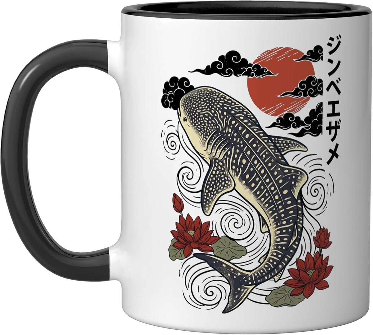 Whale Shark Japanese Ocean Ceramic Mug