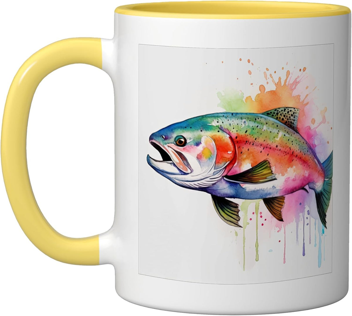 Trout Watercolor Fishing Ceramic Mug