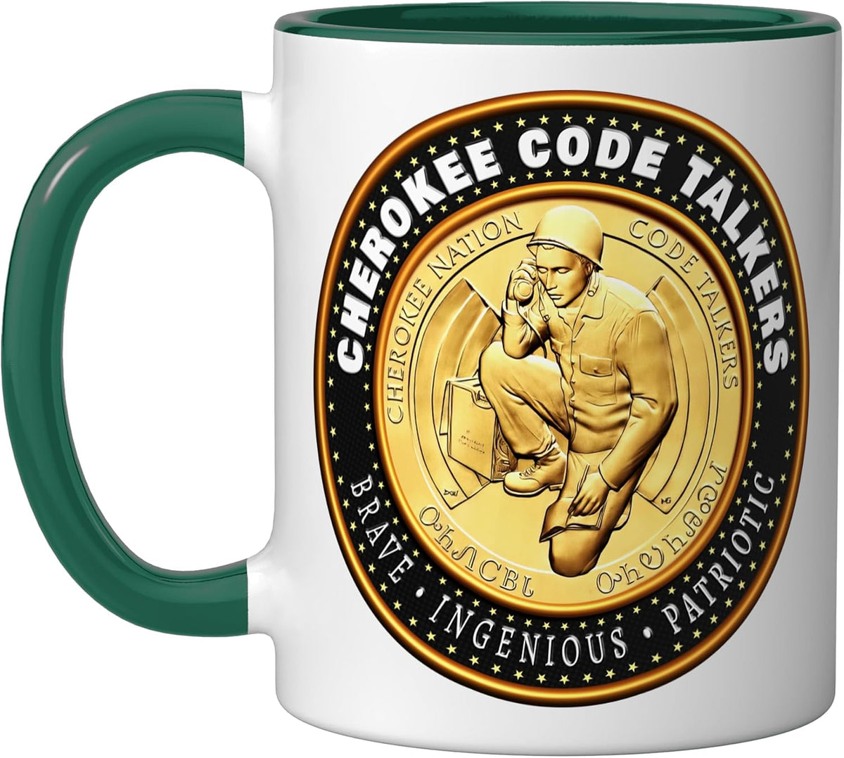 Cherokee Code Talkers Wwi Native Warrior Veteran Pride Ceramic Mug