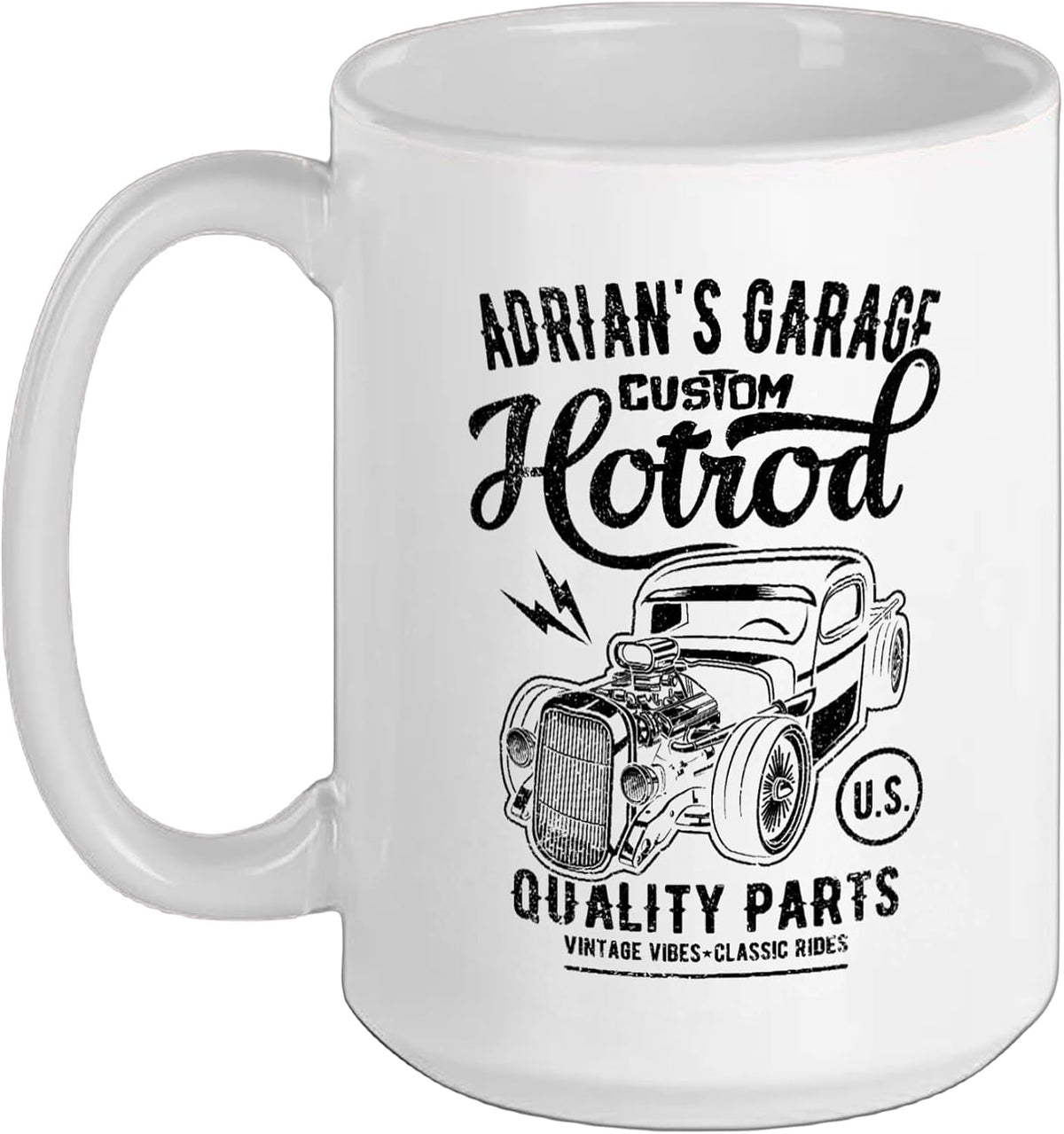 Adrian's Hotrod Garage Classic Car Custom Adrian Design Ceramic Mug