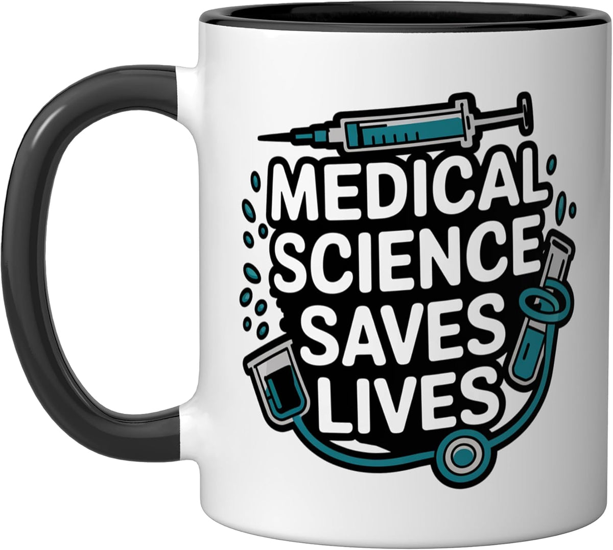 Medical Science Saves Lives Biomedical Research Scientist Ceramic Mug