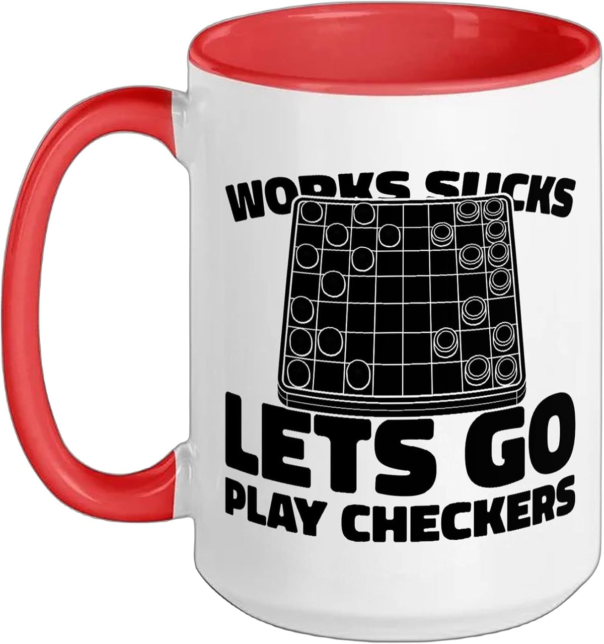 Checkers Strategy Classic - Board Game Checkers Ceramic Mug