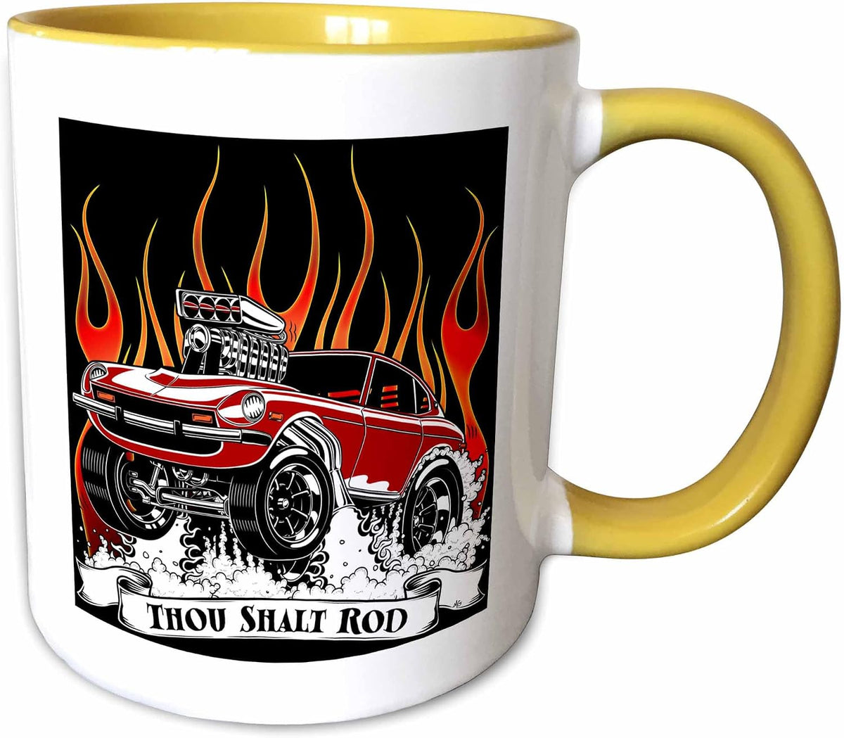 Imported Street Racer, Though Shalt Rod Ceramic Mug
