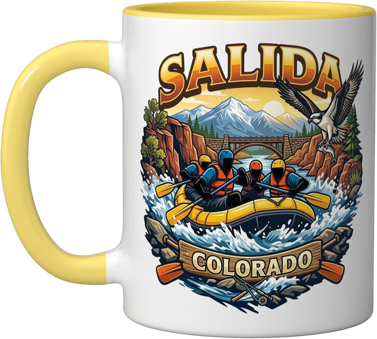 Salida Colorado River Rafting Adventure Whitewater Graphic Ceramic Mug