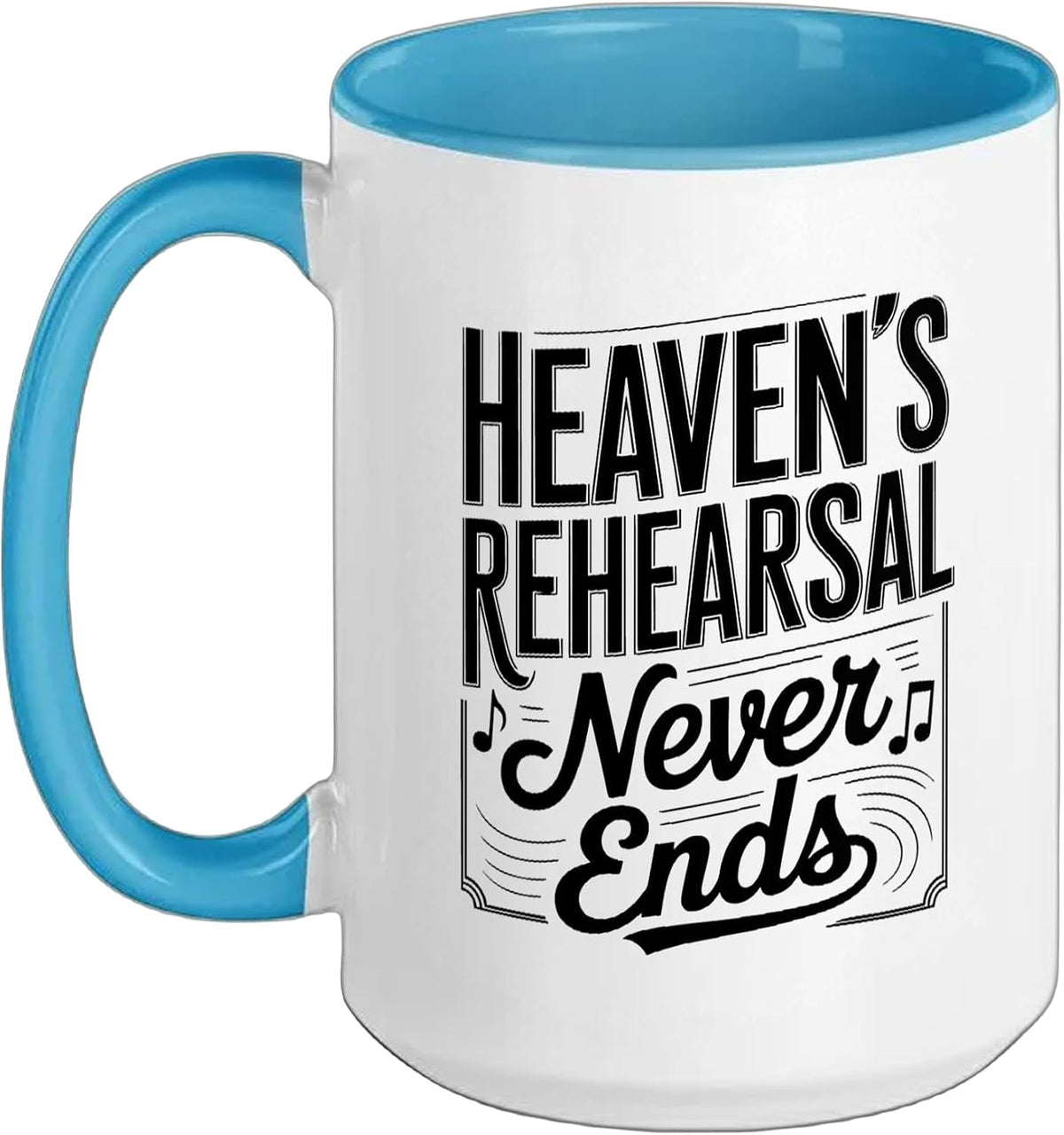 Church Choir Director Heavens Rehearsal Harp Wings Heaven Ceramic Mug