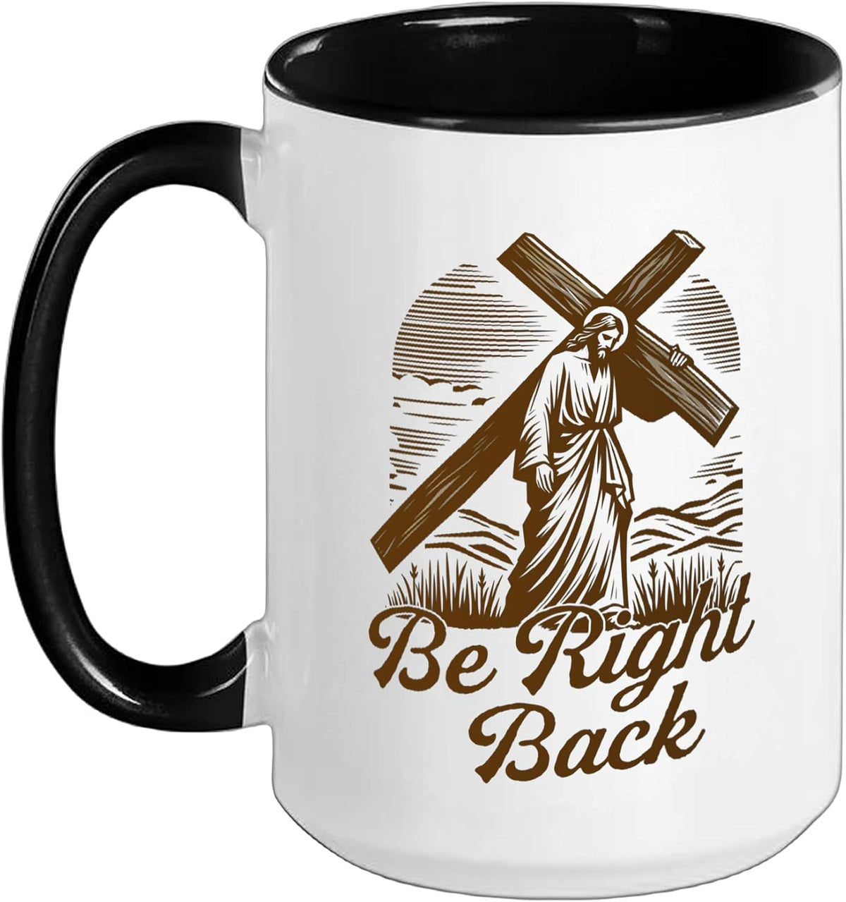 Christian Easter Be Right Back Good Friday Jesus Ceramic Mug
