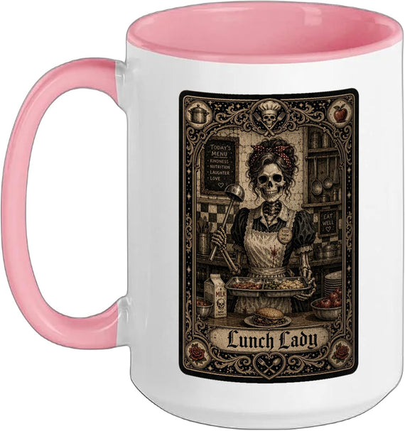 Lunch Lady Skeleton Halloween Ceramic Mug