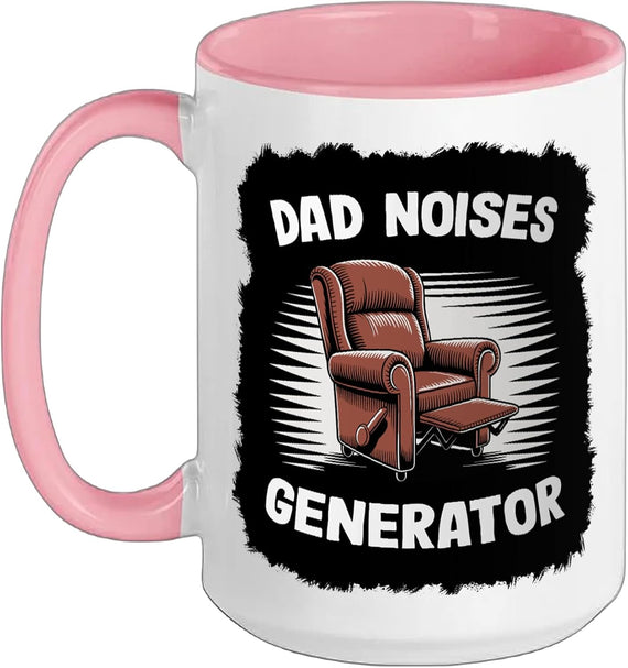 Dad Noises Generator Armchair Dad Joke Funny Men Christmas Ceramic Mug