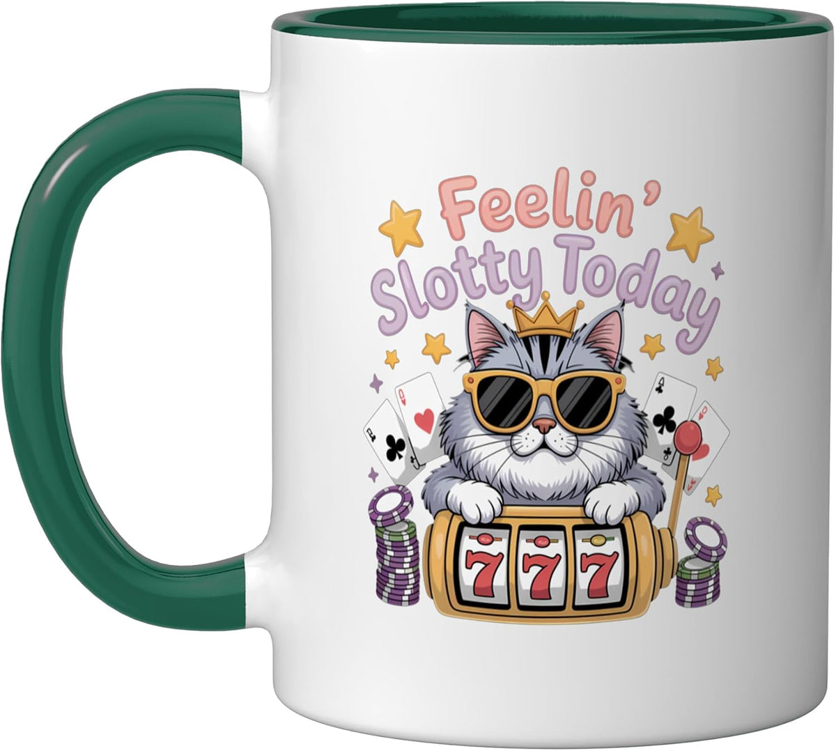 Feeling Slotty Today Gambling Slot Machine Funny Casino Ceramic Mug
