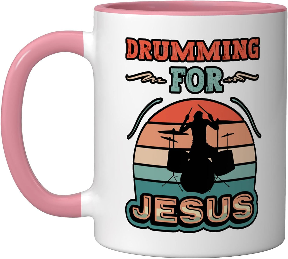 Drumming For Jesus Religious Drummer Ceramic Mug