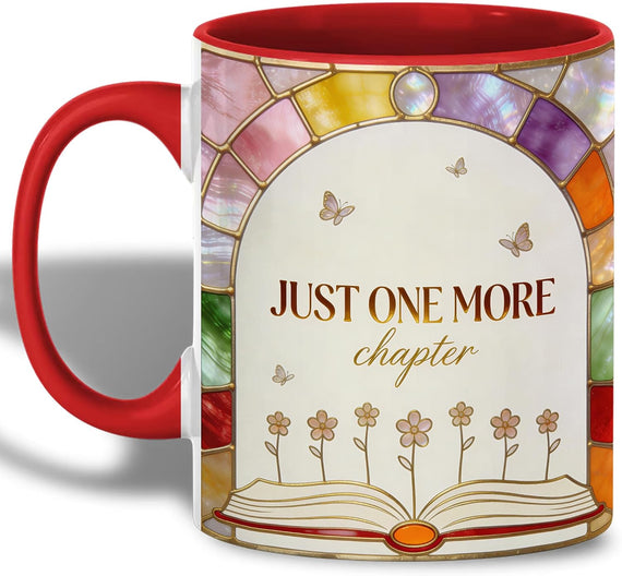 Just One More Chapter Stained Glass Ceramic Mug