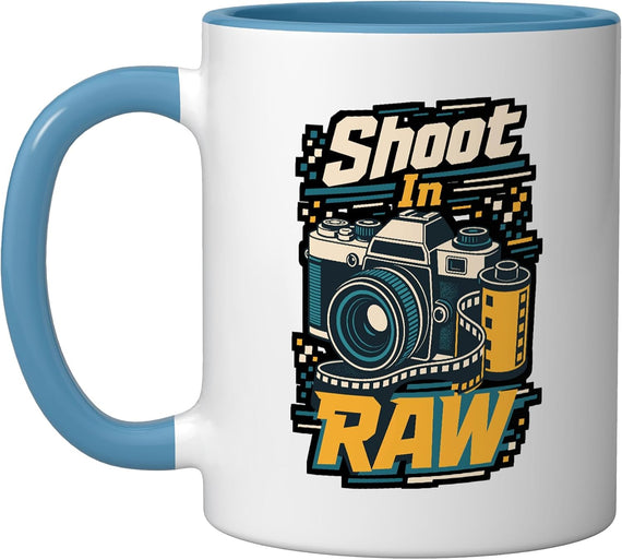 Shoot In Raw Camera Photography Vintage Ceramic Mug