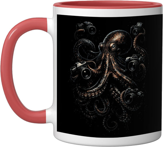 Photographer Octopus Camera Vintage Art Men Photography Ceramic Mug