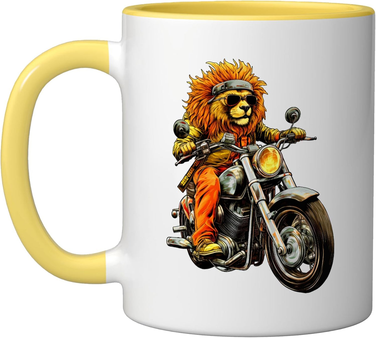 Lion Motorcycle Ceramic Mug