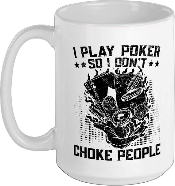 Poker Player Bettor Card Game Casino Gamble Gambling Ceramic Mug