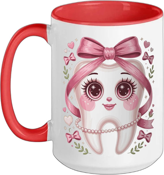 Cute Floral Dental Assistant Dentist Office Tooth Ceramic Mug