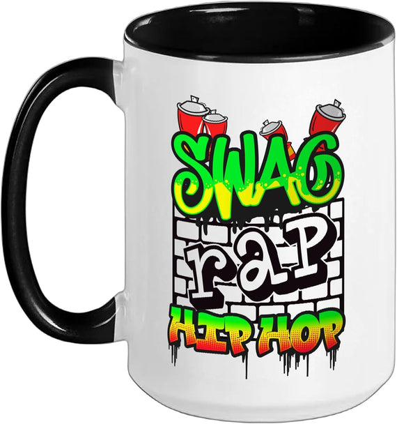 Hip Hop Rap Street Life Dance Melanin Black Men Women Kids Ceramic Mug