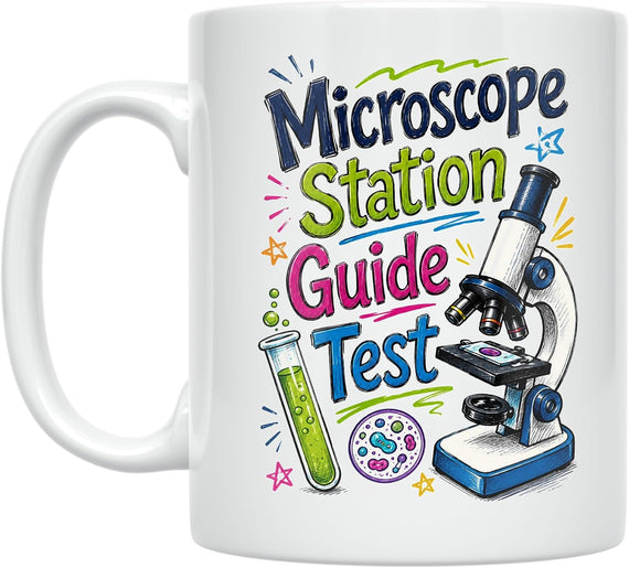 Microscope Station Guide Mug - Scientific Exploration Ceramic Mug