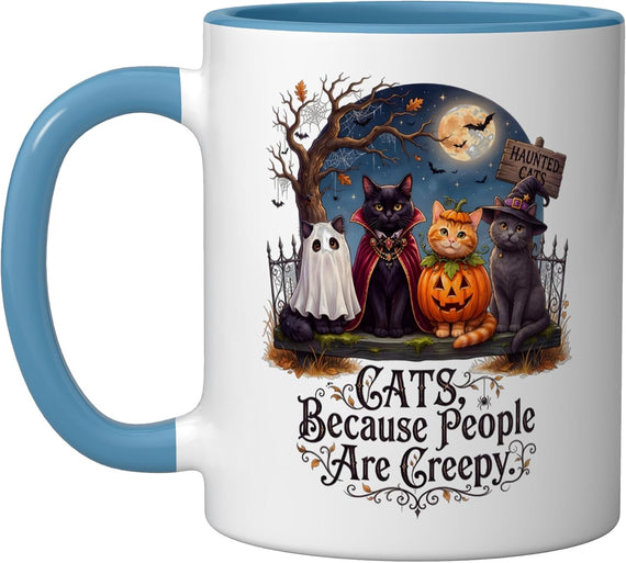 Cats Because People Are Creepy Halloween Costume Ceramic Mug