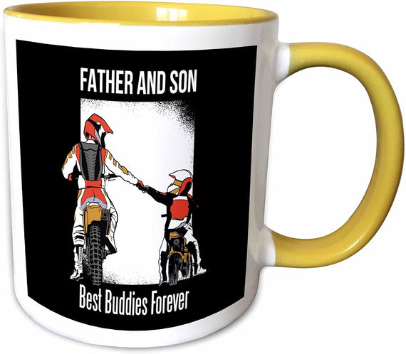 Father & Son Best Buddies Forever Motorbike Ceramic Mug