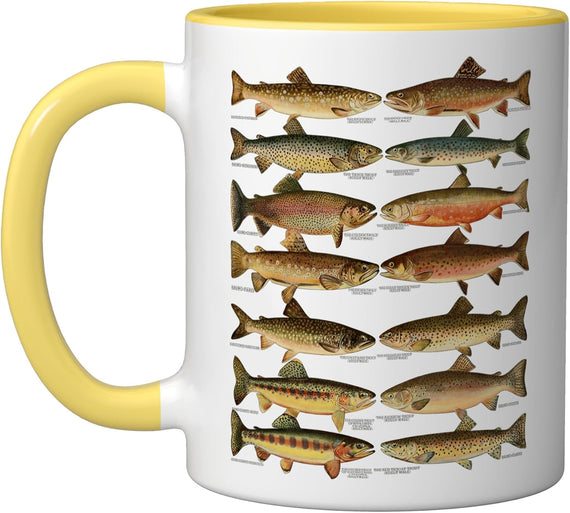 Types Of Trout Fish Species Fishing Gift Christmas Ceramic Mug