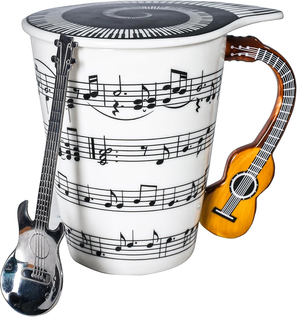Guitar Novelty Mug Musical Gift Coffee With Cool Music Ceramic Mug