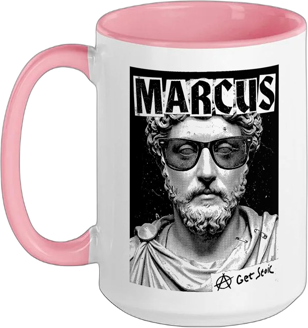 Marcus Aurelius Funny Philosophy Get Stoic Vintage Punk Ceramic Mug
