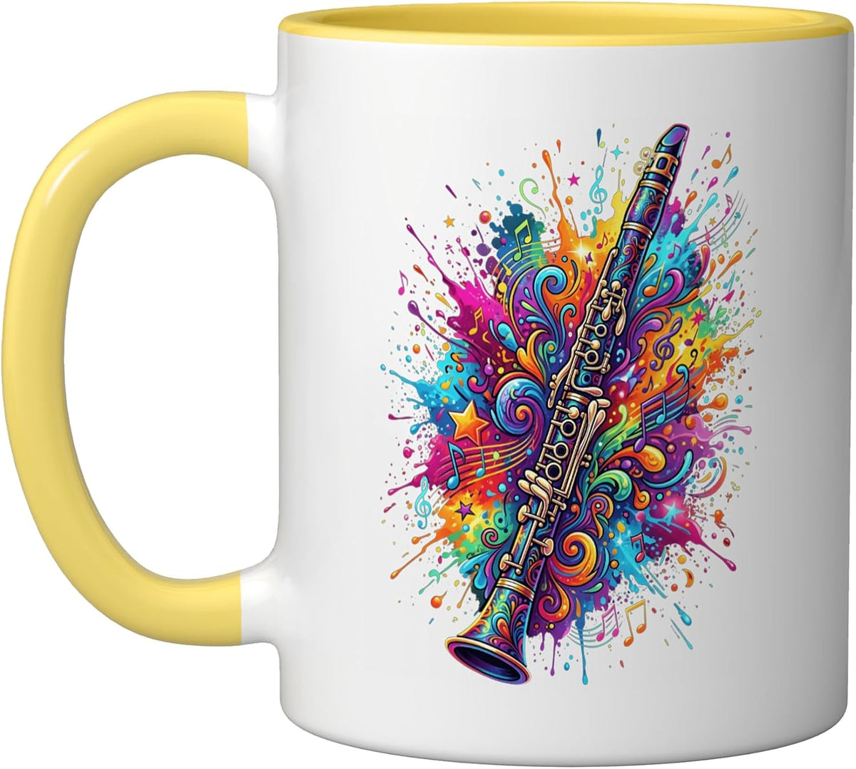 Clarinet Splash Ceramic Mug
