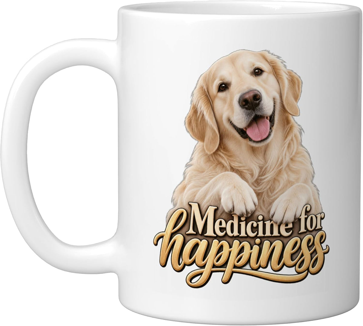 White English Cream Golden Retriever Medicine For Ceramic Mug