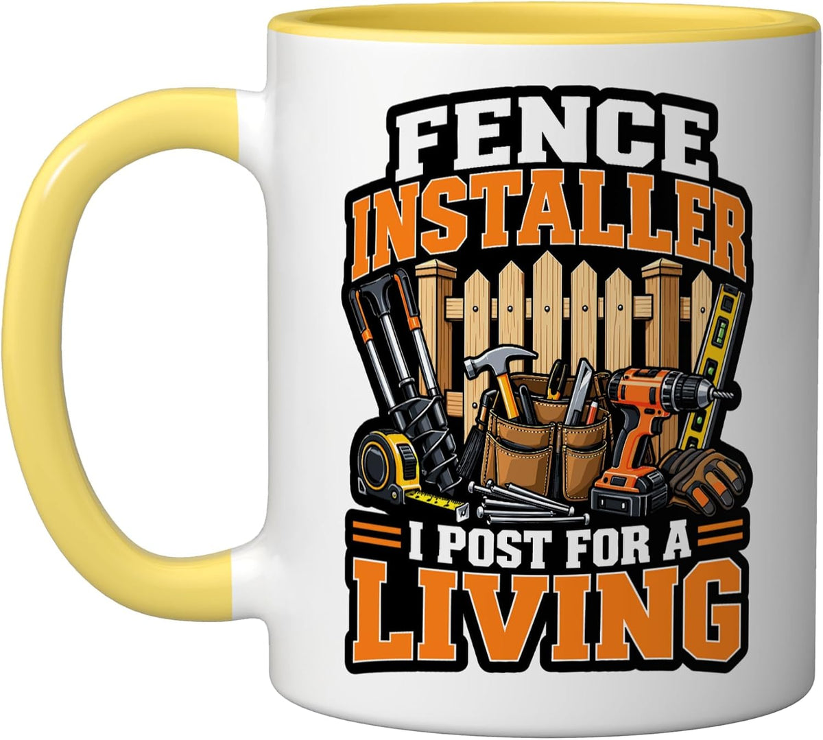 Tradesman Specialist Builder A Living Fence Installer Ceramic Mug