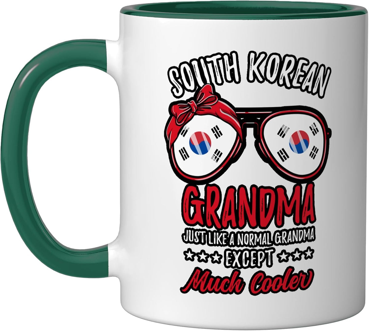 Cool South Korean Grandma Sunglasses South Korean Family Ceramic Mug