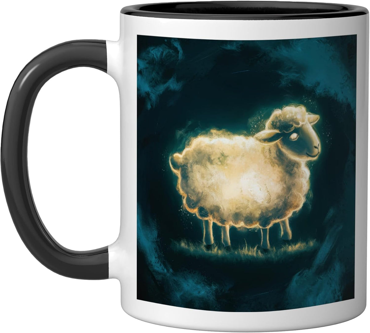 Magical Sheep With Strong Water Colors Look Ceramic Mug