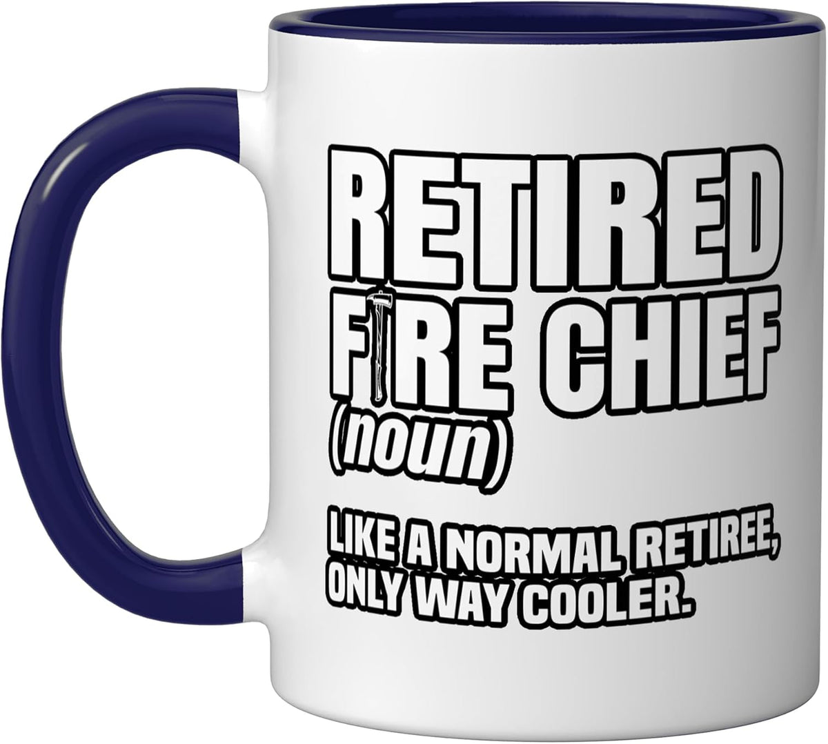 Retired Fire Chief Firefighter Retirement Plan Fireman Ceramic Mug