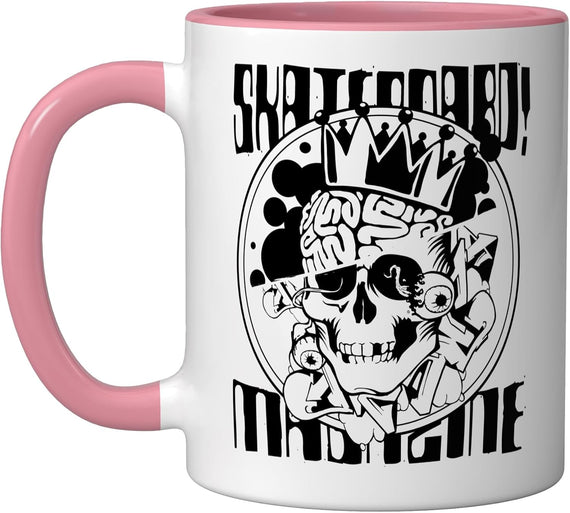 Cool Skateboard Skull Street Art Culture Graphic Ceramic Mug
