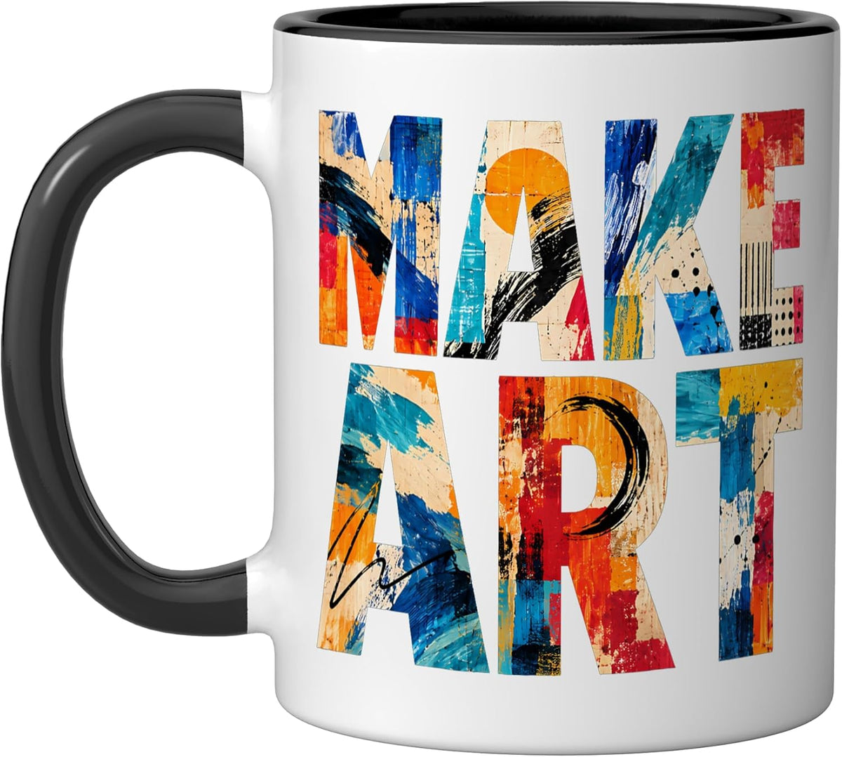 Make Art Colorful Abstract Artist Painter Art Teacher Ceramic Mug