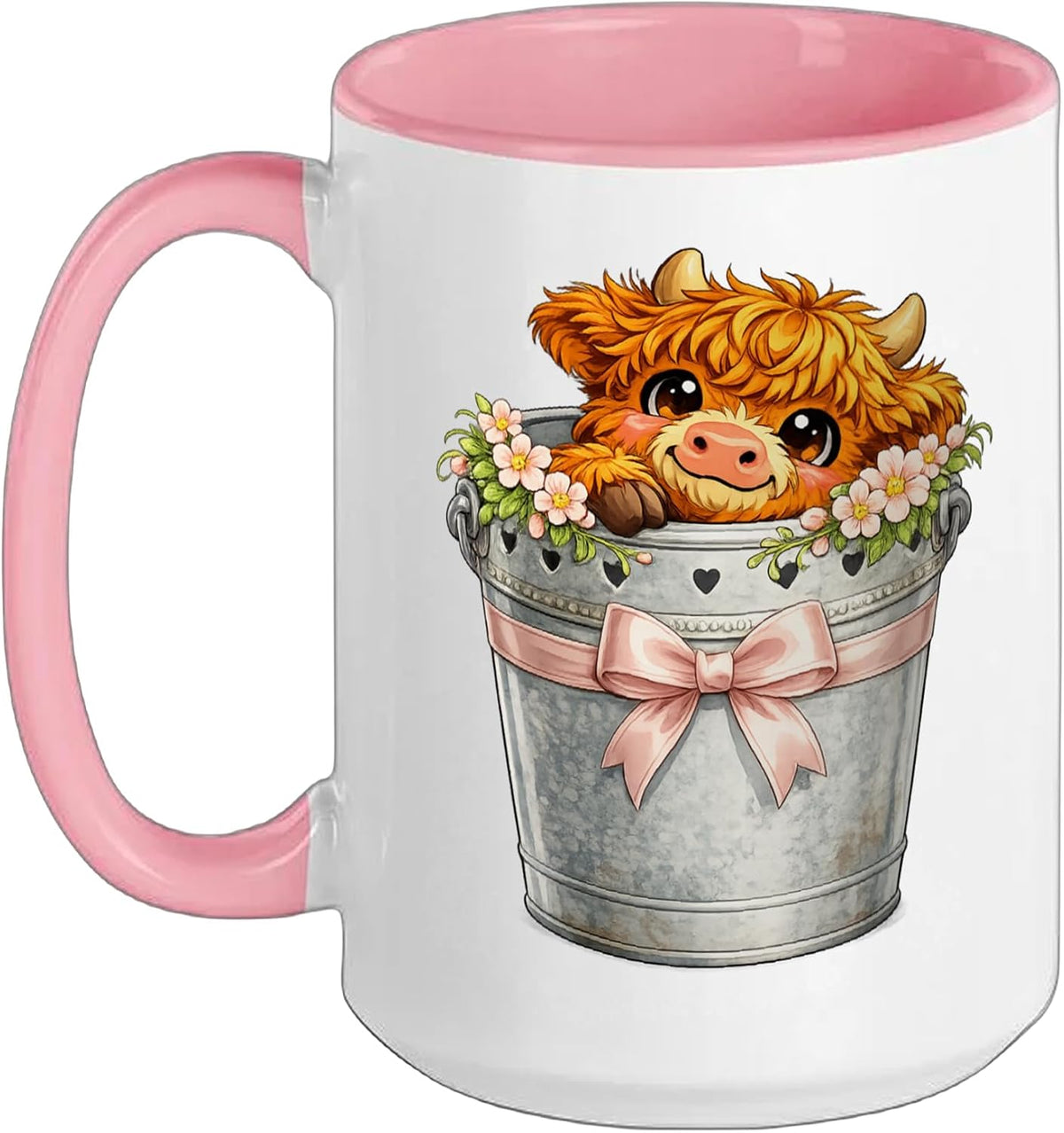 Mini Highland Cow Graphic Ceramic Mug